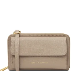 Lederbrieftasche/Handyhalter mit Tragegurt
