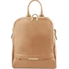 Lederrucksack Für Damen aus Weichem Leder