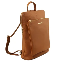 Lederrucksack Für Damen aus Weichem Leder