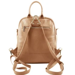 Lederrucksack Für Damen aus Weichem Leder