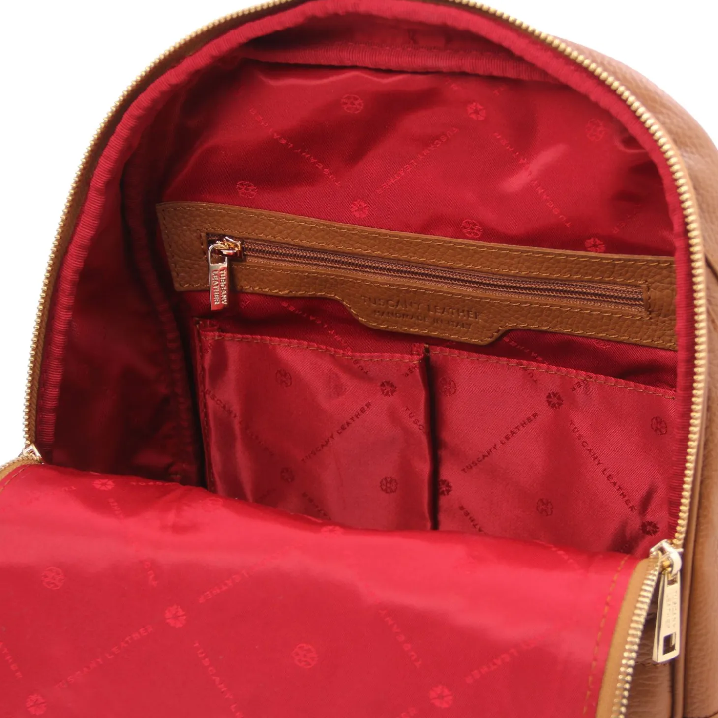Lederrucksack Für Damen aus Weichem Leder