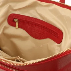 Lederrucksack Für Damen aus Weichem Leder