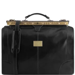 Maulbügelreisetasche aus Leder - Klein
