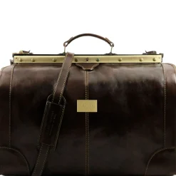 Maulbügelreisetasche aus Leder - Gross
