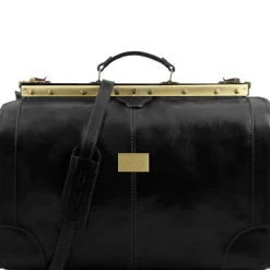 Maulbügelreisetasche aus Leder - Gross