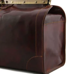 Maulbügelreisetasche aus Leder - Gross