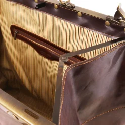Maulbügelreisetasche aus Leder - Gross