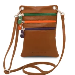 Mini Schultertasche aus Weichem Leder