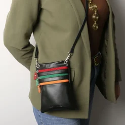 Mini Schultertasche aus Weichem Leder
