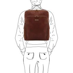 Notebook Rucksack aus Leder - Gross