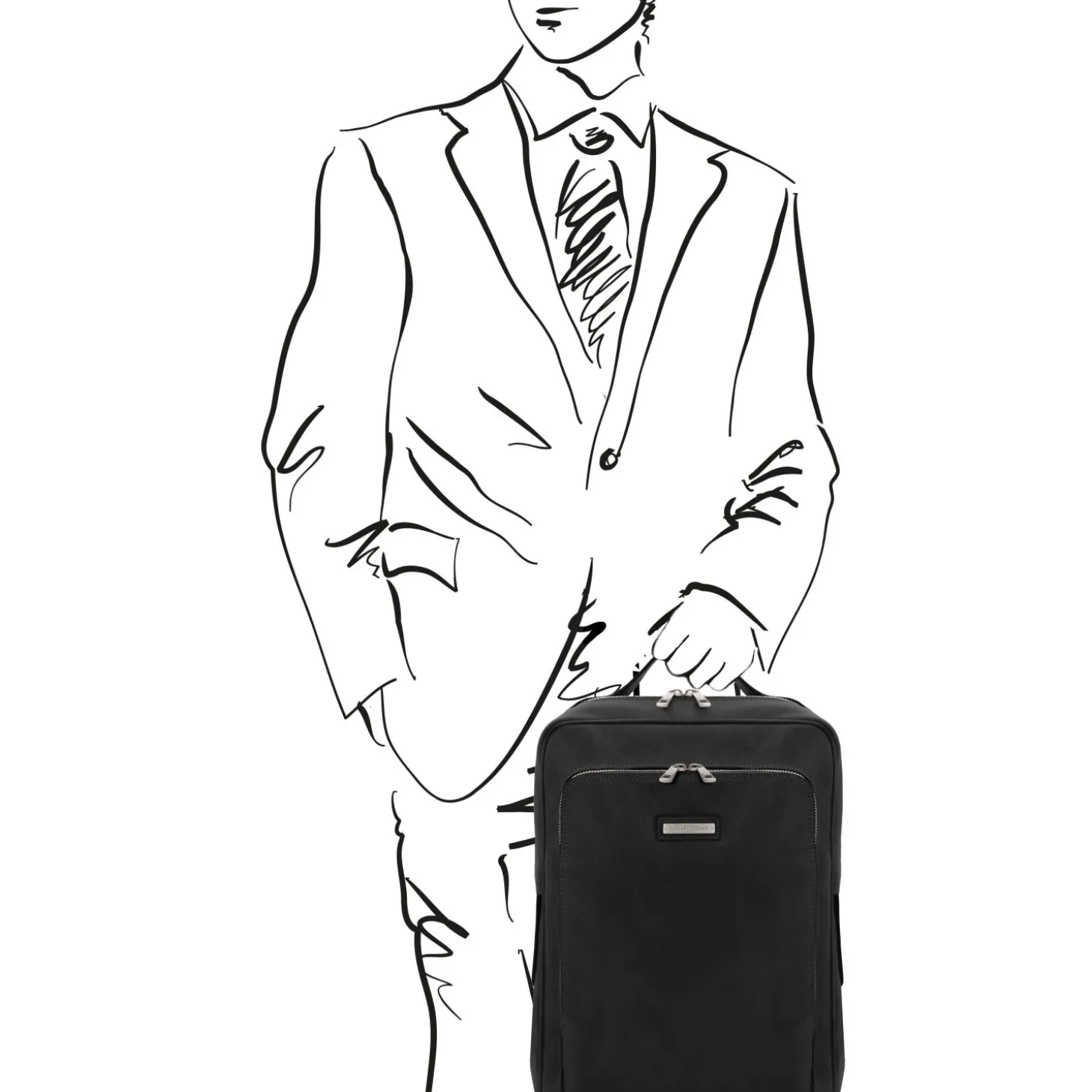 Notebook Rucksack aus Leder