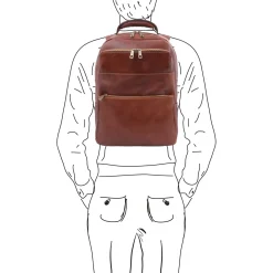 Notebook Rucksack aus Leder