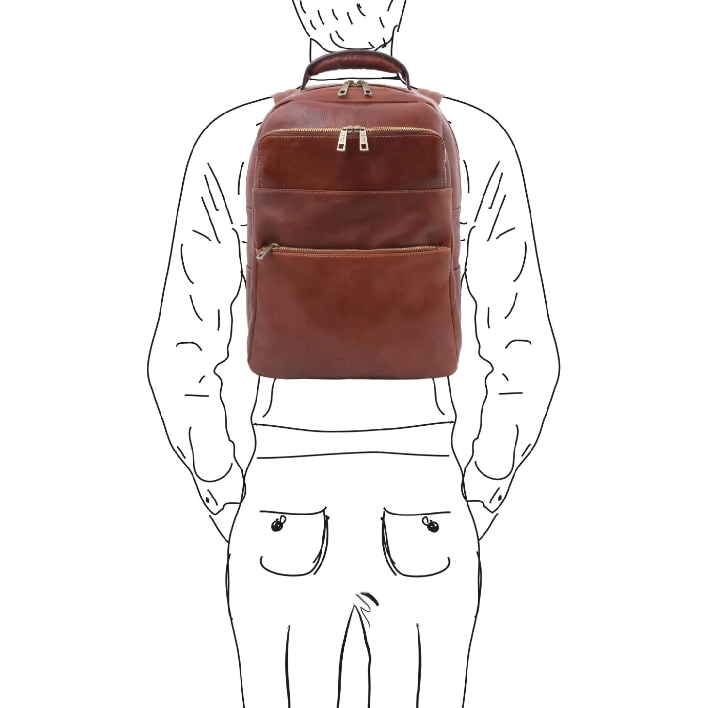 Notebook Rucksack aus Leder