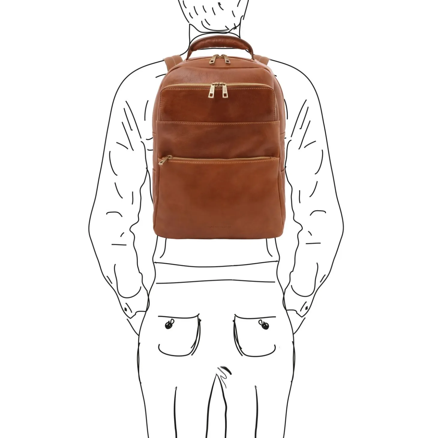 Notebook Rucksack aus Leder