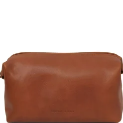 Reise- Kulturtasche aus Leder - Gross