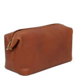 Reise- Kulturtasche aus Leder - Gross