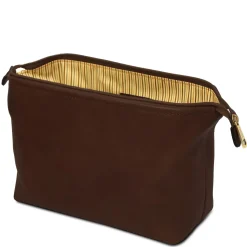 Reise- Kulturtasche aus Leder - Gross