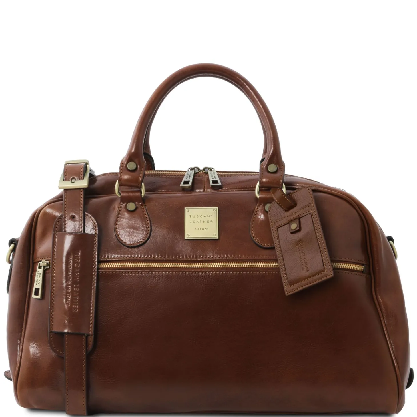 Reisetasche aus Leder in Halbrundem Design - Klein