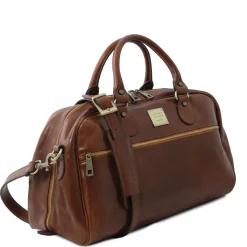 Reisetasche aus Leder in Halbrundem Design - Klein
