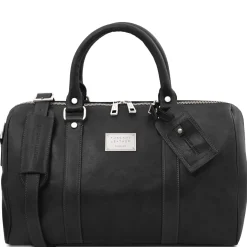 Reisetasche aus Leder mit Fach auf der Rückseite - Klein
