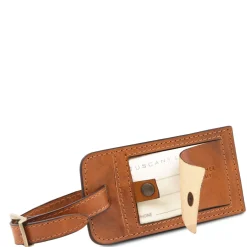 Reisetasche aus Leder mit Fach auf der Rückseite - Klein