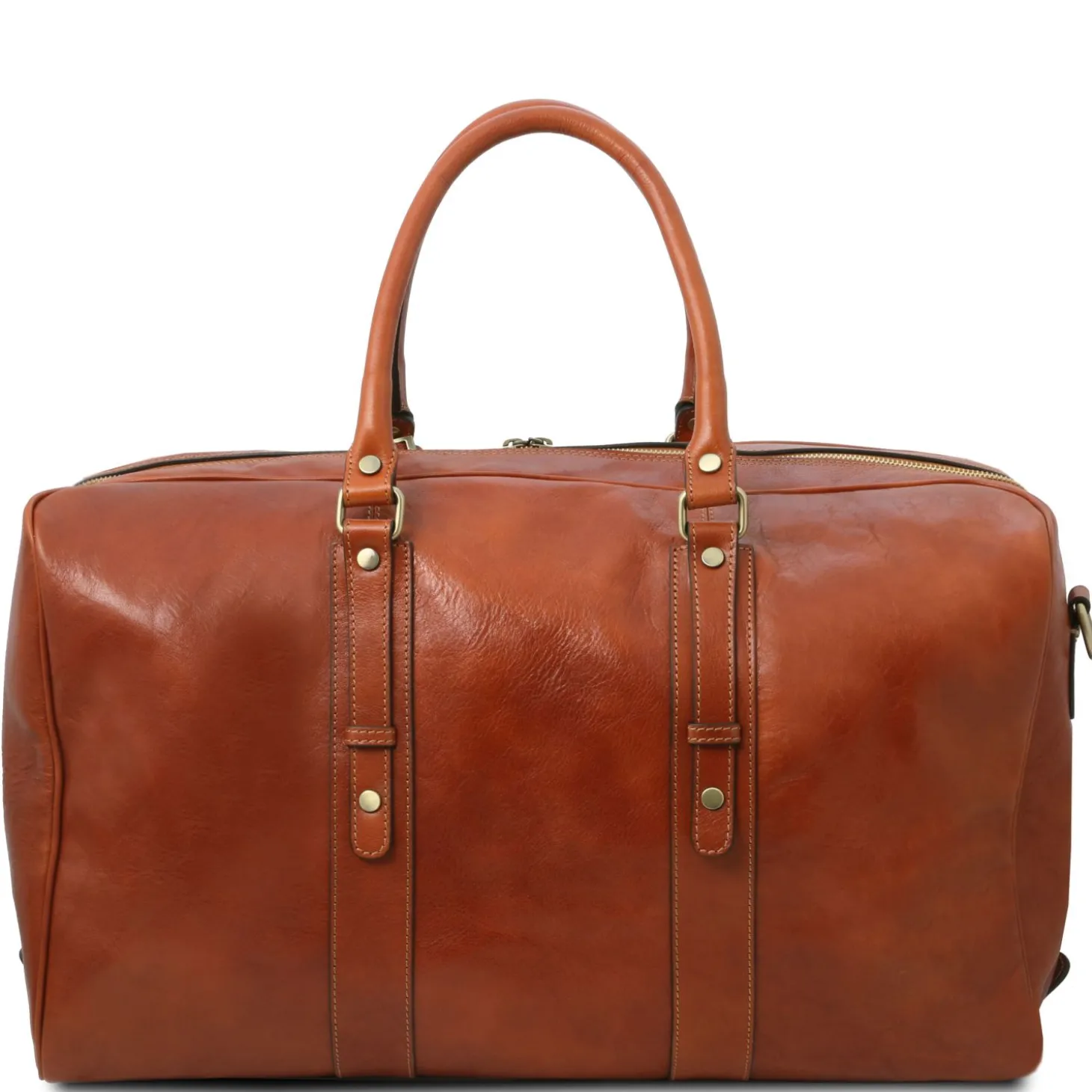 Reisetasche aus Leder mit Vorderfach