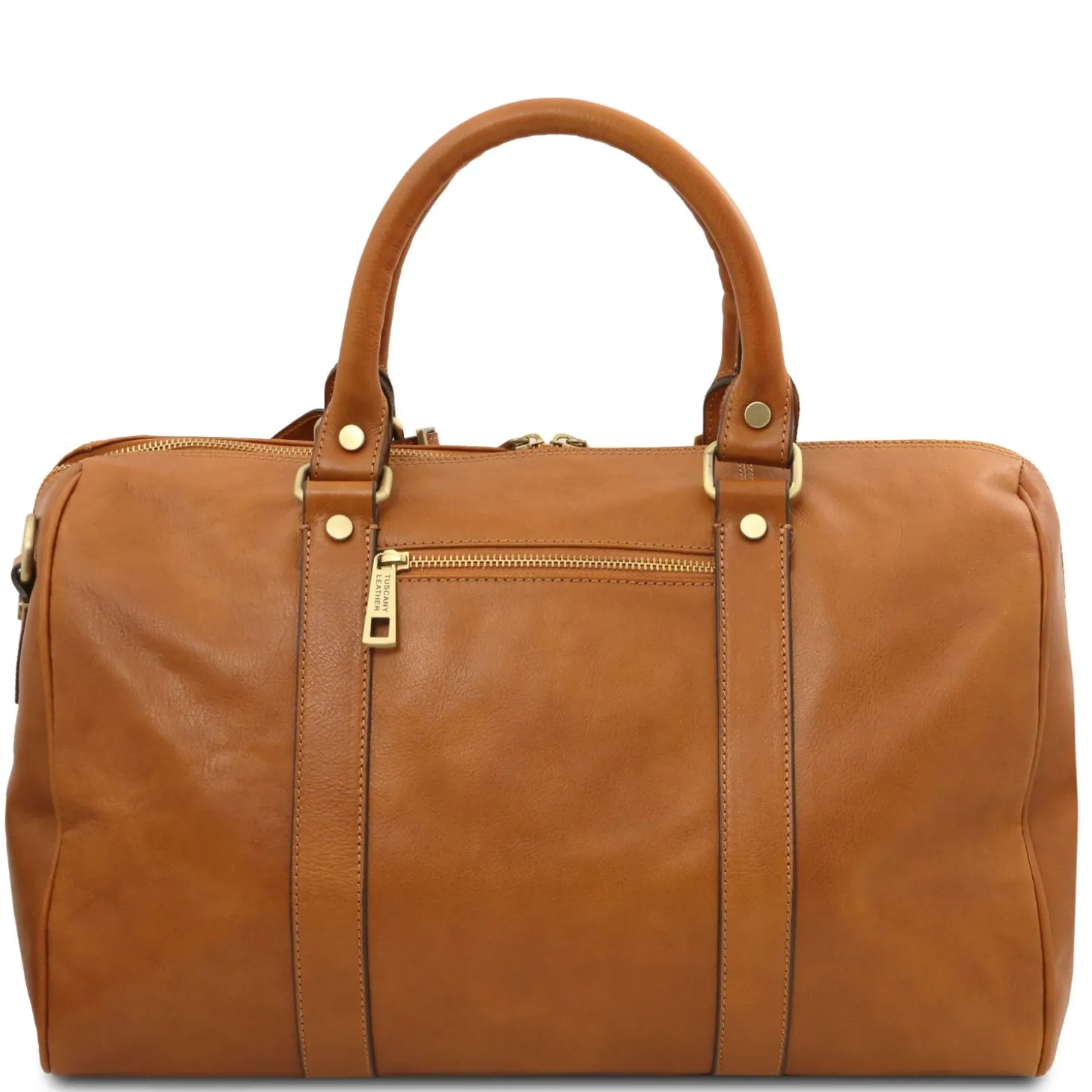 Reisetasche aus Leder mit Fach auf der Rückseite - Klein