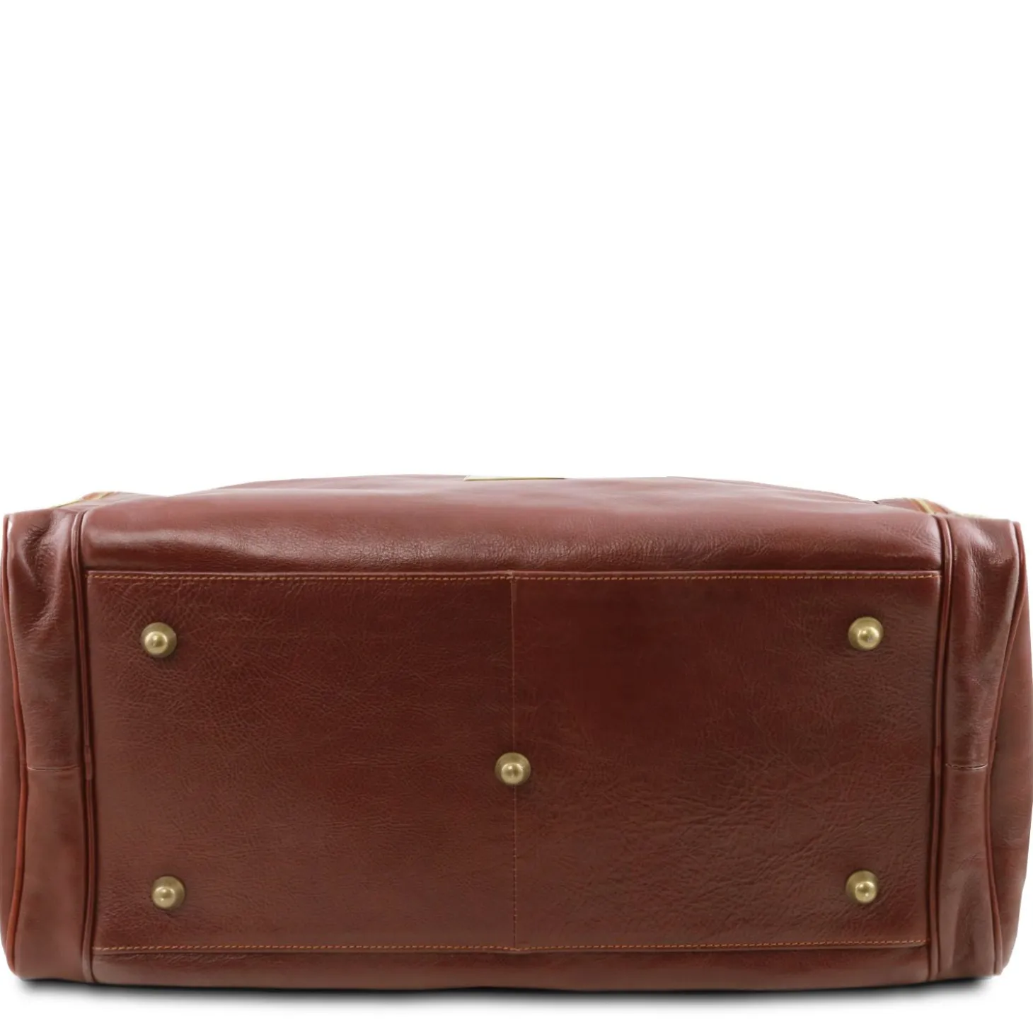 Reisetasche aus Leder mit 2 Reissverschluss - Seitentaschen