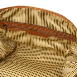Reisetasche aus Leder mit Fach auf der Rückseite - Klein