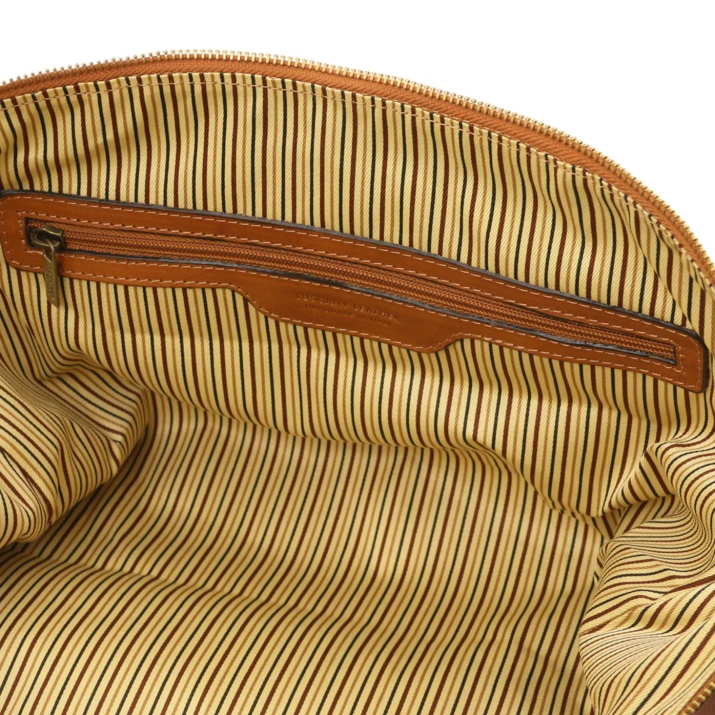 Reisetasche aus Leder mit Fach auf der Rückseite - Klein
