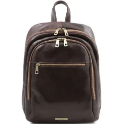 Rucksack aus Leder 2 Fächer