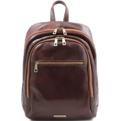 Rucksack aus Leder 2 Fächer