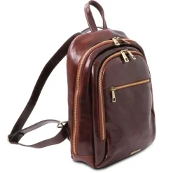 Rucksack aus Leder 2 Fächer