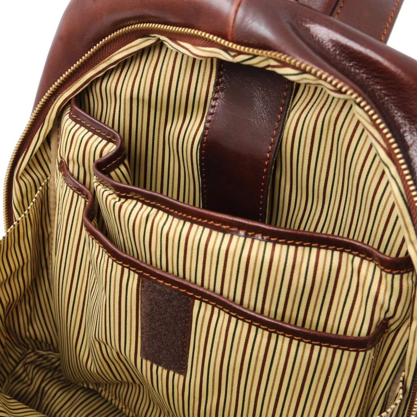 Rucksack aus Leder 2 Fächer