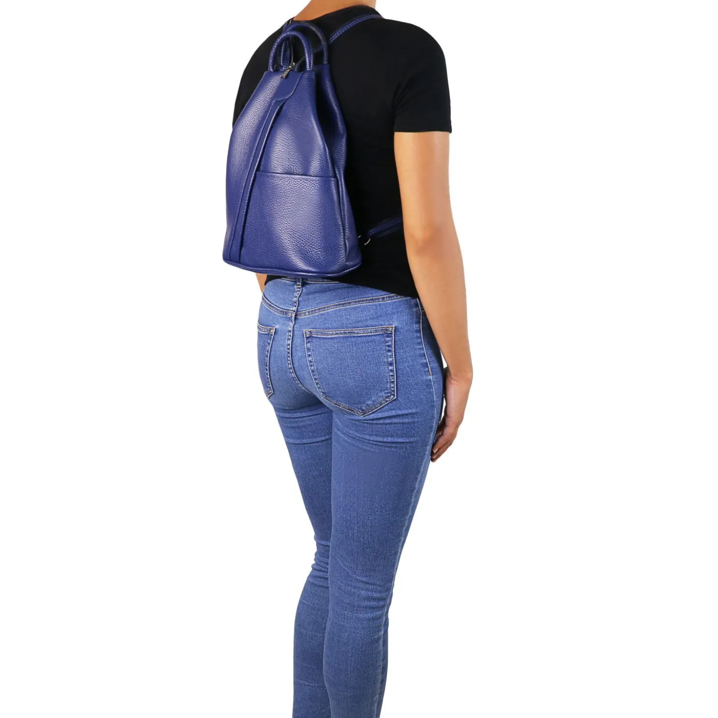 Rucksack Tropfendesign aus Weichem Leder