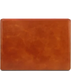 Schreibtischunterlage aus Leder mit Klappe