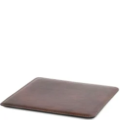 Schreibtischunterlage mit Klappe und Mauspad aus Leder
