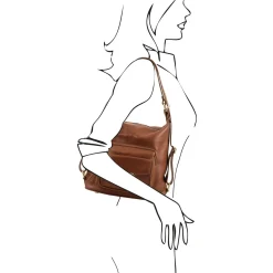 Schultertasche aus Kalbsleder