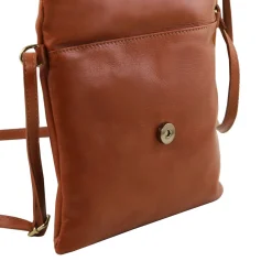 Schultertasche aus Leder mit Quasten