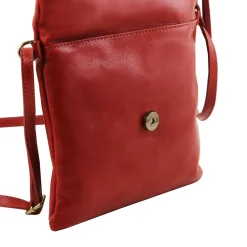 Schultertasche aus Leder mit Quasten