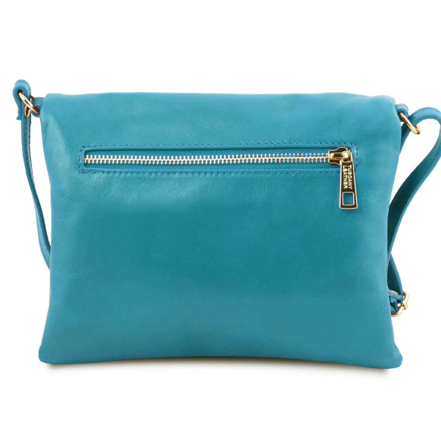 Schultertasche aus Leder mit Quasten