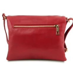 Schultertasche aus Leder mit Quasten