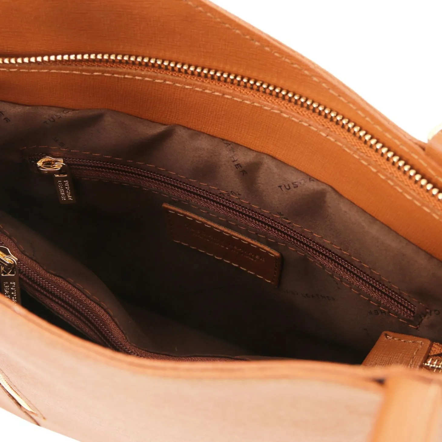 Schultertasche aus Saffiano Leder