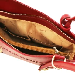 Schultertasche aus Saffiano Leder