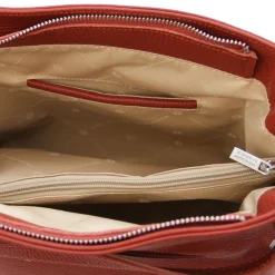 Schultertasche aus Weichem Leder