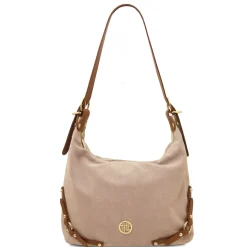 Schultertasche aus Wildleder
