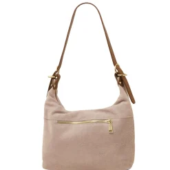 Schultertasche aus Wildleder