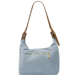 Schultertasche aus Wildleder