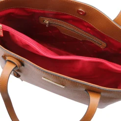 Shopping Tasche aus Leder und Brieftasche aus Leder mit 3 Scheinfächern und Münzfach