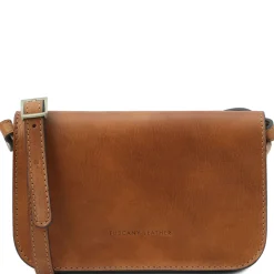 Umhängetasche aus Leder mit Umschlag